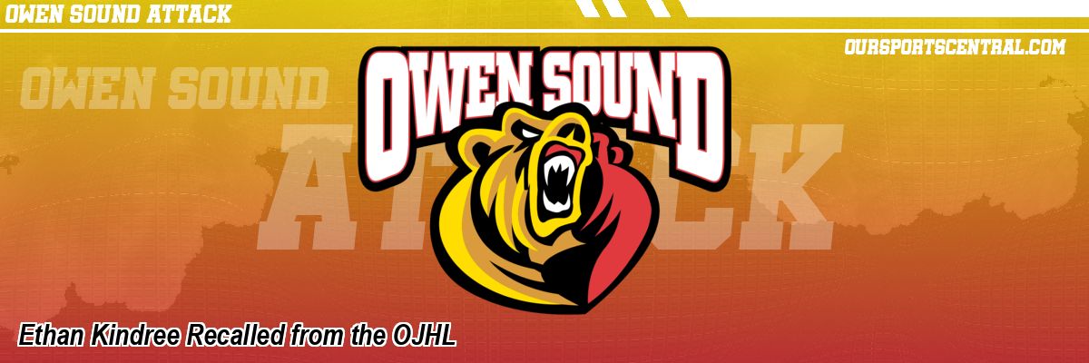 Ethan Kindree Recalled from the OJHL