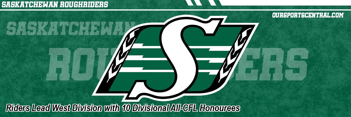 Riders Lead West Division with 10 Divisional All-CFL Honourees