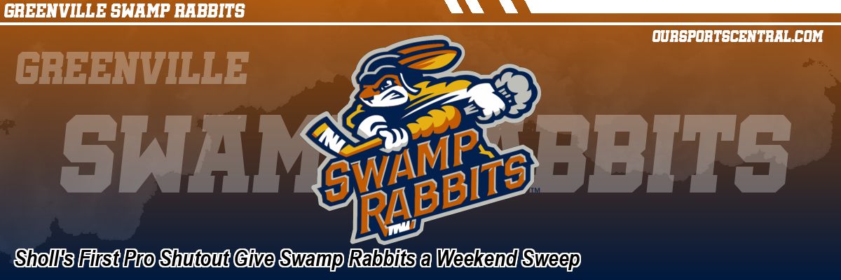 Sholl's First Pro Shutout Give Swamp Rabbits a Weekend Sweep