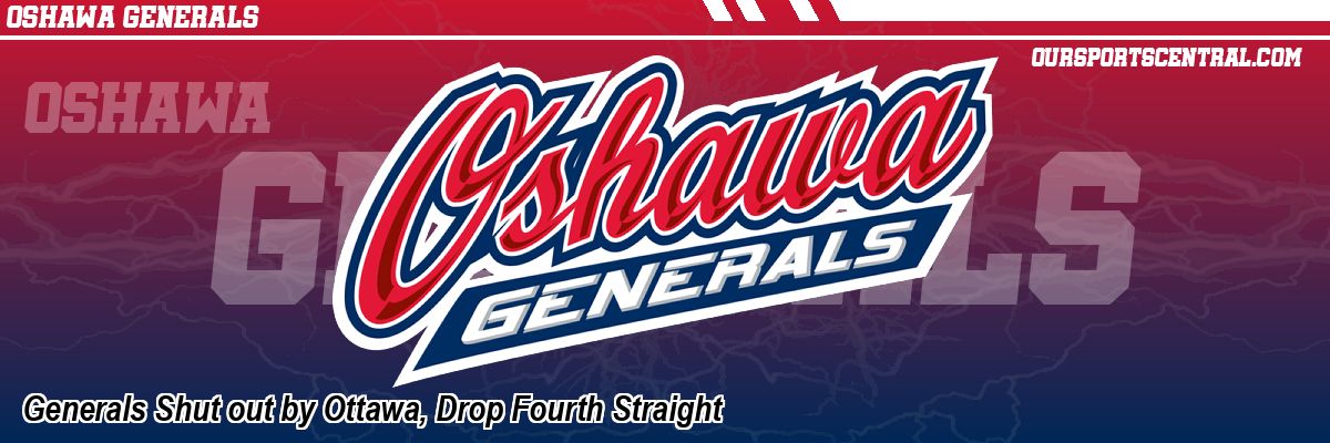 Generals Shut out by Ottawa, Drop Fourth Straight