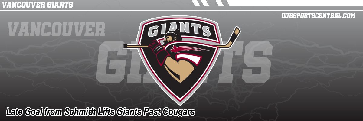 Late Goal from Schmidt Lifts Giants Past Cougars