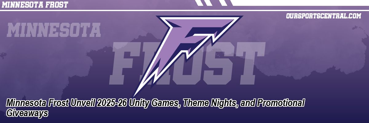 Minnesota Frost Unveil 2025-26 Unity Games, Theme Nights, and Promotional Giveaways
