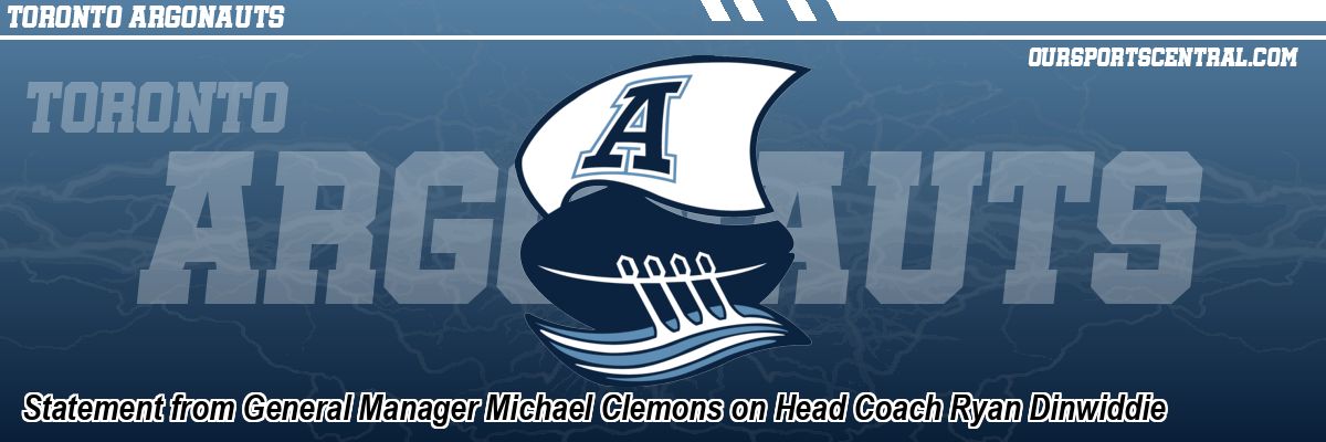 Statement from General Manager Michael Clemons on Head Coach Ryan Dinwiddie