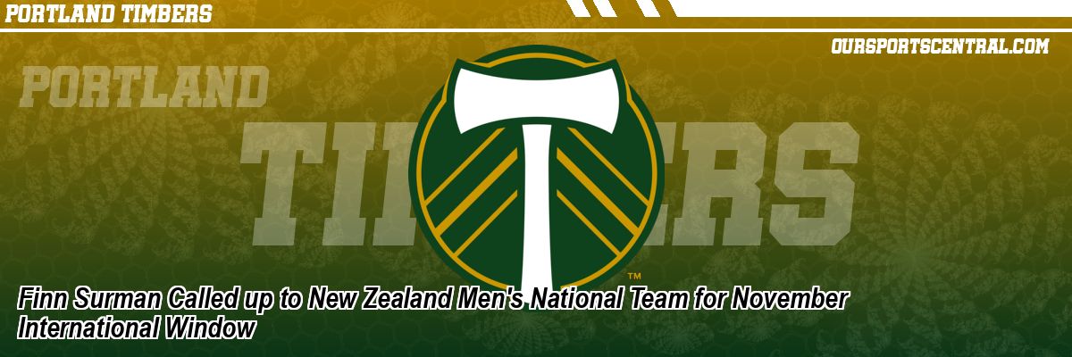 Finn Surman Called up to New Zealand Men's National Team for November International Window