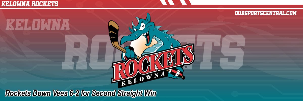 Rockets Down Vees 6-2 for Second Straight Win