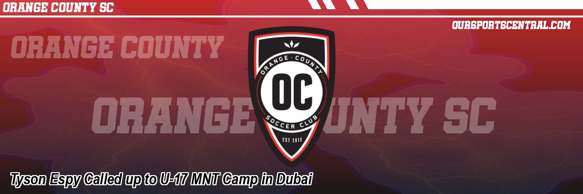 Tyson Espy Called up to U-17 MNT Camp in Dubai