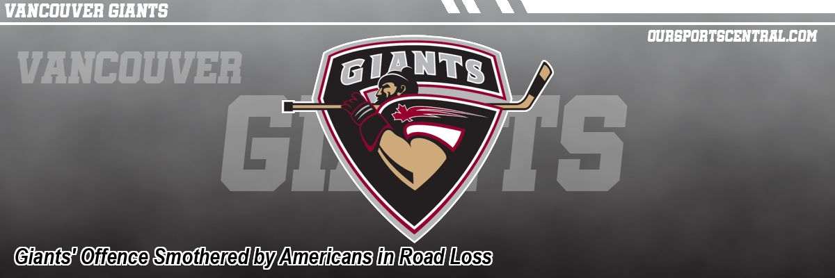 Giants' Offence Smothered by Americans in Road Loss