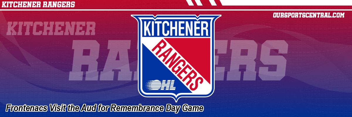 Frontenacs Visit the Aud for Remembrance Day Game