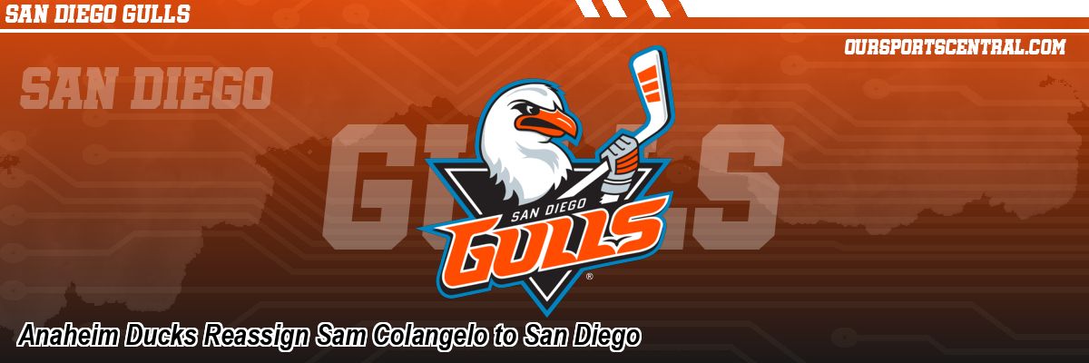 Anaheim Ducks Reassign Sam Colangelo to San Diego