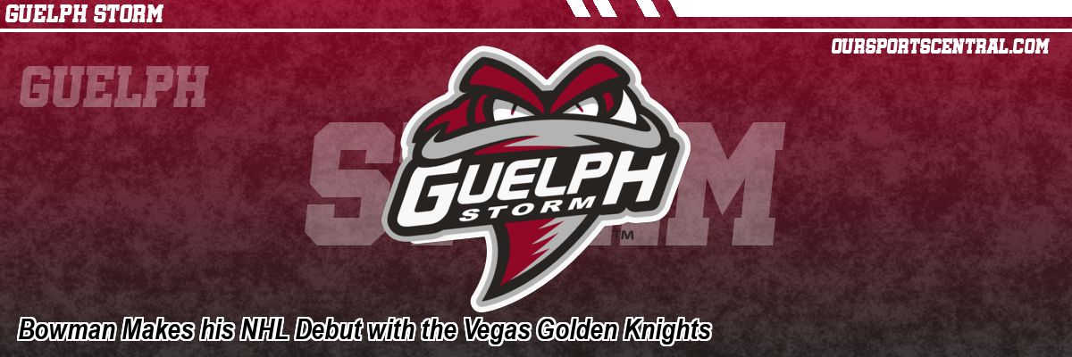 Bowman Makes his NHL Debut with the Vegas Golden Knights