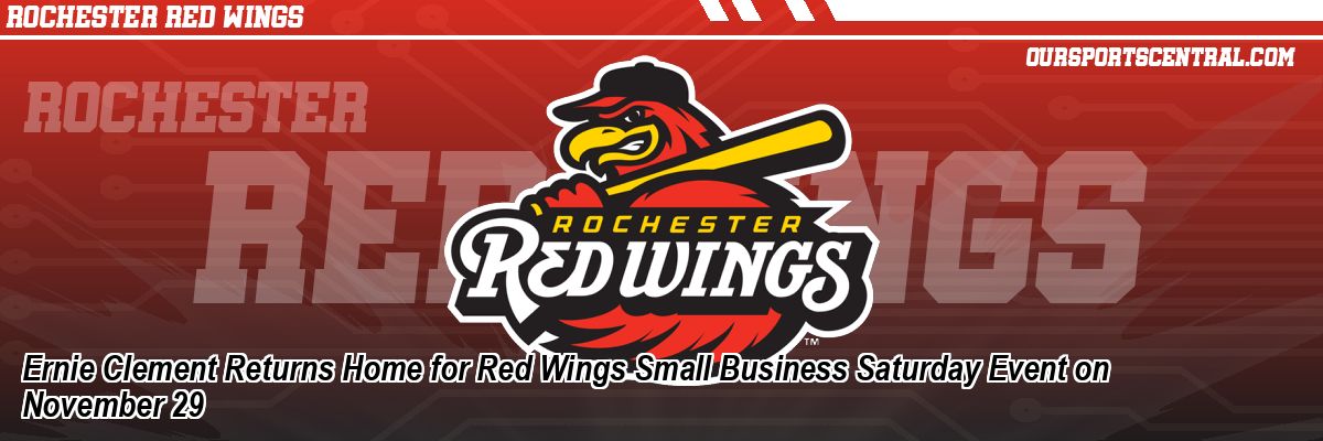 Ernie Clement Returns Home for Red Wings Small Business Saturday Event on November 29