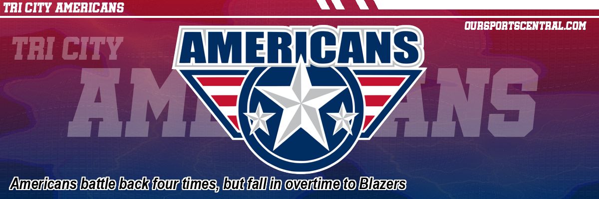 Americans battle back four times, but fall in overtime to Blazers