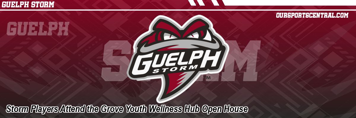 Storm Players Attend the Grove Youth Wellness Hub Open House