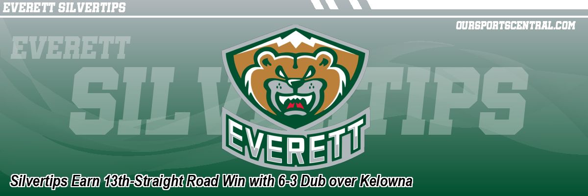 Silvertips Earn 13th-Straight Road Win with 6-3 Dub over Kelowna