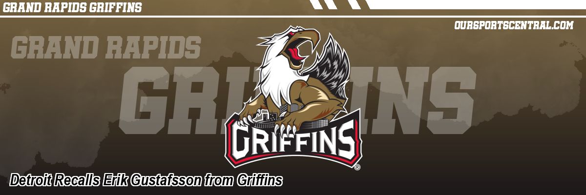 Detroit Recalls Erik Gustafsson from Griffins