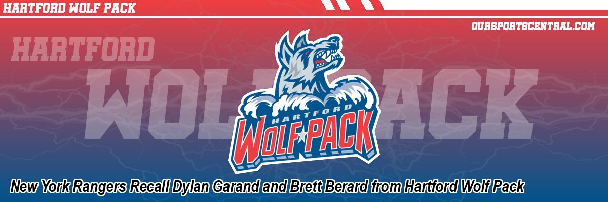 New York Rangers Recall Dylan Garand and Brett Berard from Hartford Wolf Pack