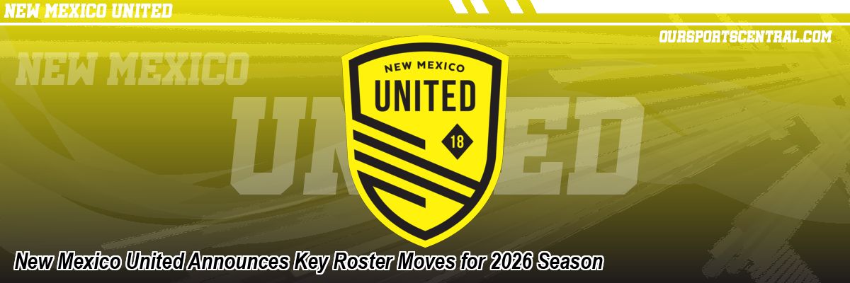 New Mexico United Announces Key Roster Moves for 2026 Season