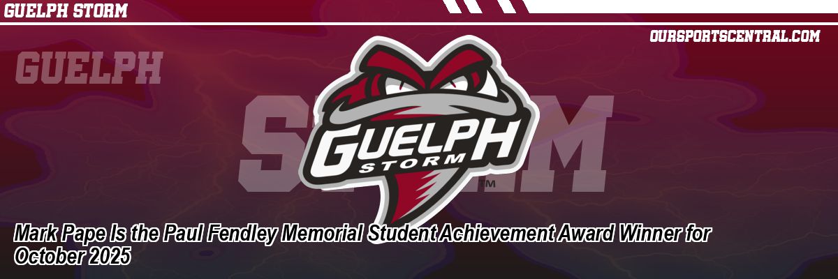 Mark Pape Is the Paul Fendley Memorial Student Achievement Award Winner for October 2025