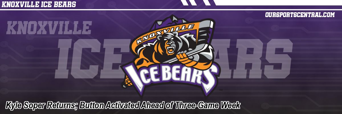 Kyle Soper Returns; Button Activated Ahead of Three-Game Week
