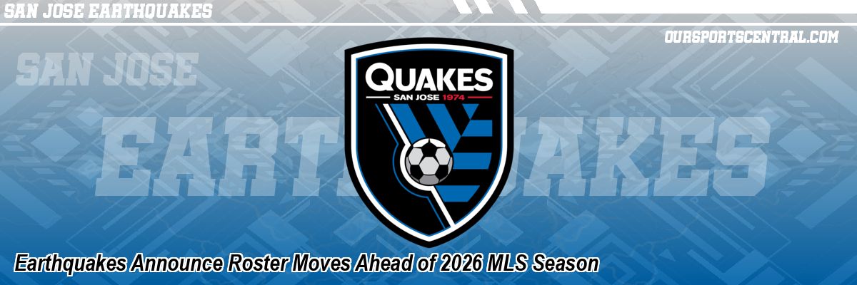 Earthquakes Announce Roster Moves Ahead of 2026 MLS Season
