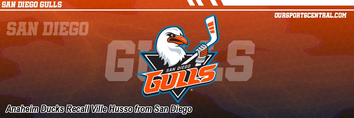 Anaheim Ducks Recall Ville Husso from San Diego