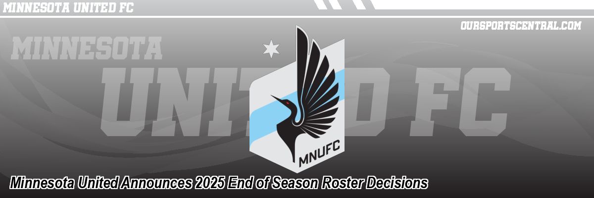 Minnesota United Announces 2025 End of Season Roster Decisions