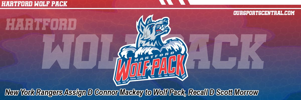 New York Rangers Assign D Connor Mackey to Wolf Pack, Recall D Scott Morrow