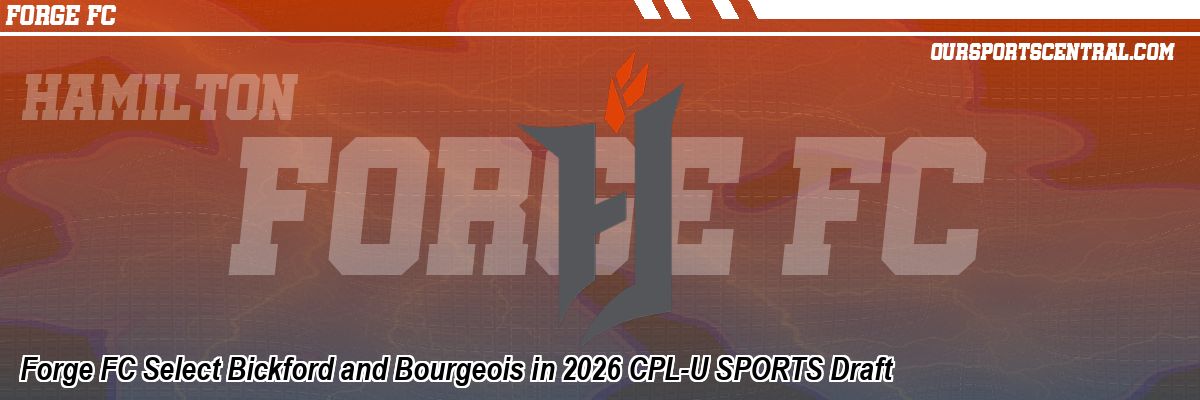 Forge FC Select Bickford and Bourgeois in 2026 CPL-U SPORTS Draft