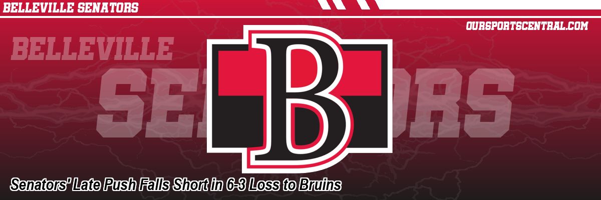 Senators' Late Push Falls Short in 6-3 Loss to Bruins