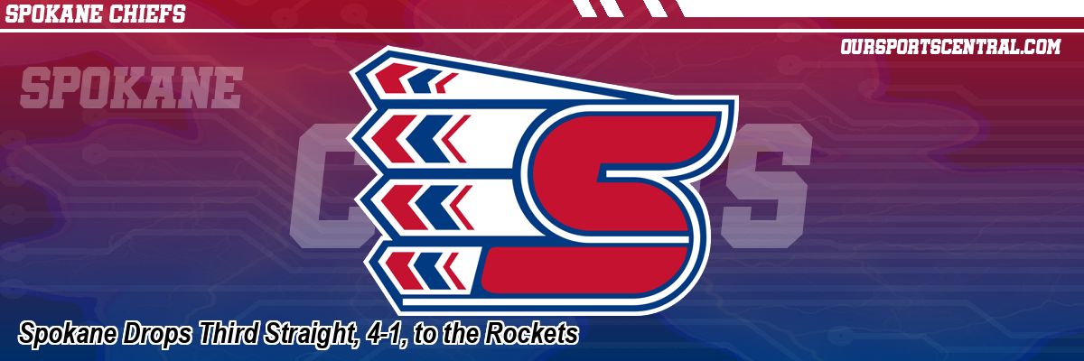Spokane Drops Third Straight, 4-1, to the Rockets