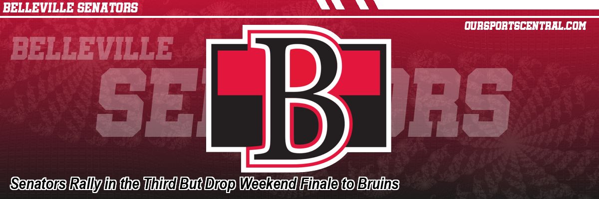 Senators Rally in the Third But Drop Weekend Finale to Bruins