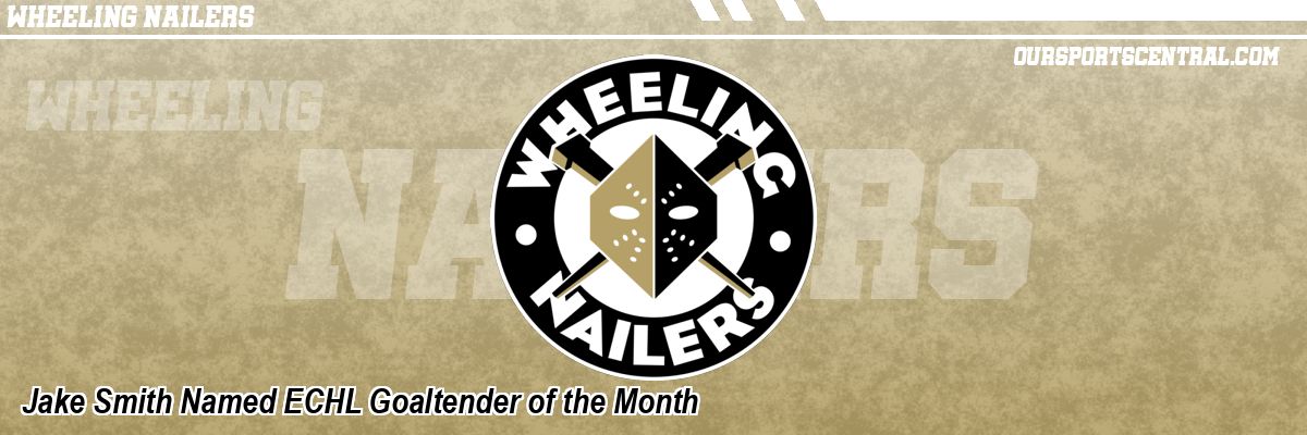 Jake Smith Named ECHL Goaltender of the Month