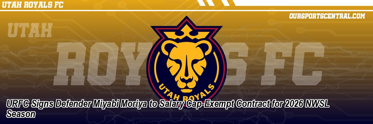 URFC Signs Defender Miyabi Moriya to Salary Cap-Exempt Contract for 2026 NWSL Season
