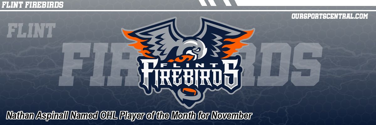 Nathan Aspinall Named OHL Player of the Month for November