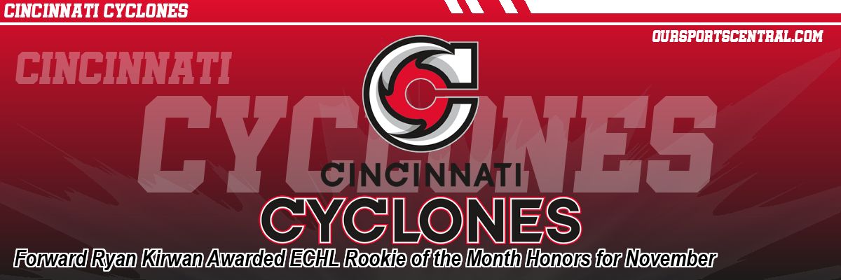 Forward Ryan Kirwan Awarded ECHL Rookie of the Month Honors for November