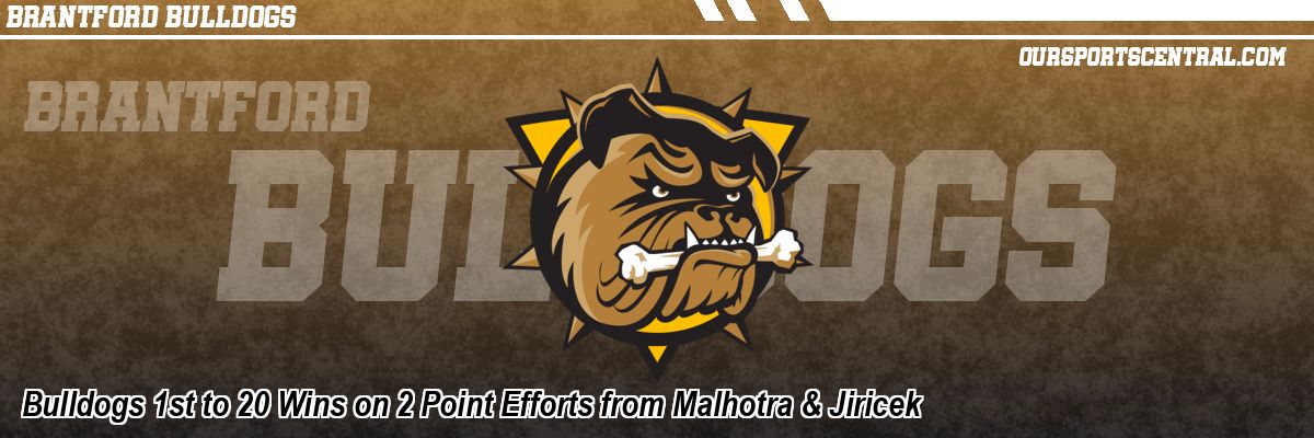Bulldogs 1st to 20 Wins on 2 Point Efforts from Malhotra & Jiricek