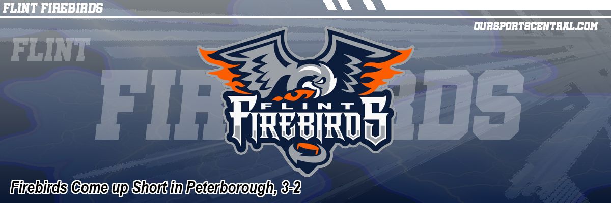 Firebirds Come up Short in Peterborough, 3-2