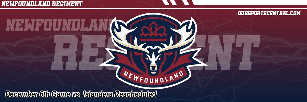 December 6th Game vs. Islanders Rescheduled