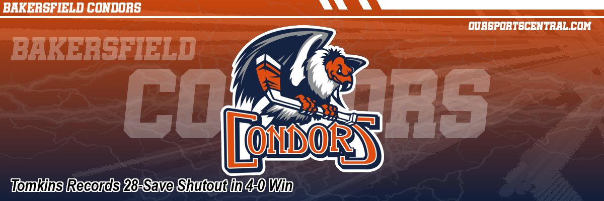 Tomkins Records 28-Save Shutout in 4-0 Win