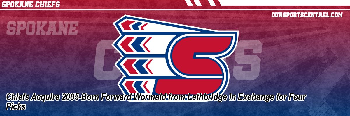 Chiefs Acquire 2005-Born Forward Wormald from Lethbridge in Exchange for Four Picks