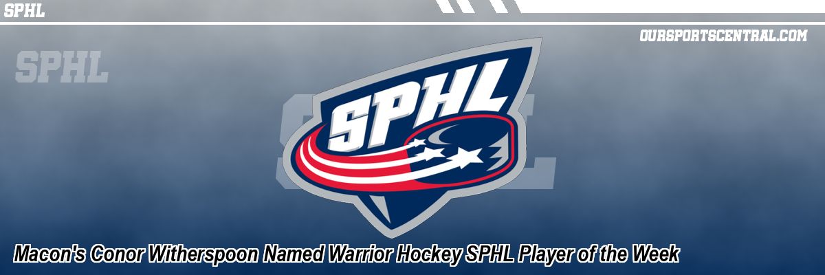 Macon's Conor Witherspoon Named Warrior Hockey SPHL Player of the Week