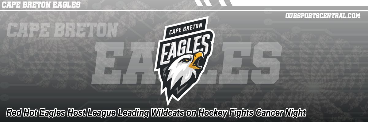 Red Hot Eagles Host League Leading Wildcats on Hockey Fights Cancer Night