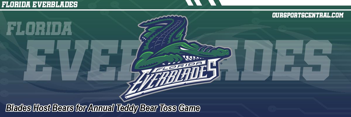 Blades Host Bears for Annual Teddy Bear Toss Game