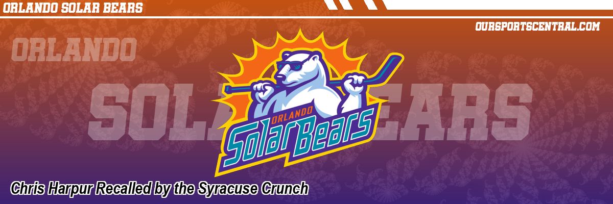 Chris Harpur Recalled by the Syracuse Crunch