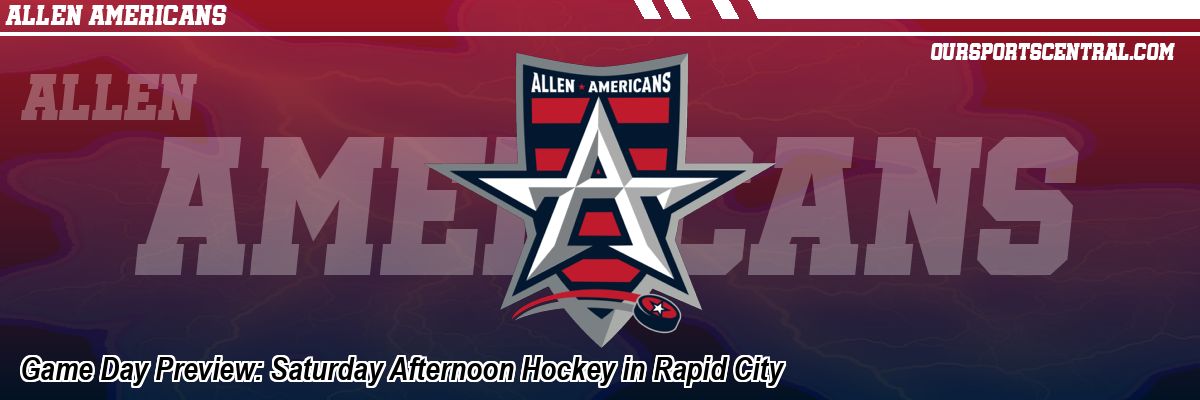 Game Day Preview: Saturday Afternoon Hockey in Rapid City