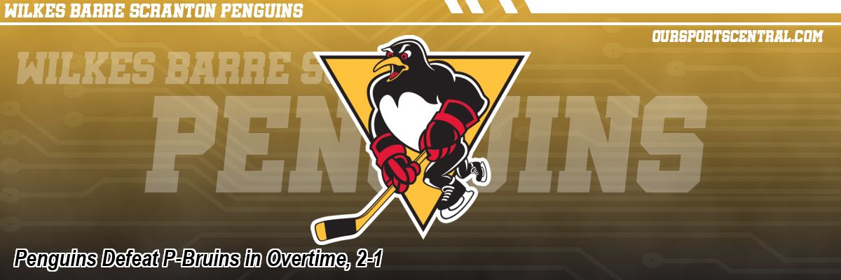 Penguins Defeat P-Bruins in Overtime, 2-1