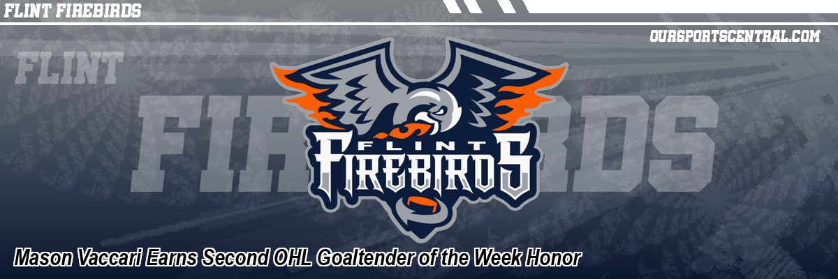 Mason Vaccari Earns Second OHL Goaltender of the Week Honor