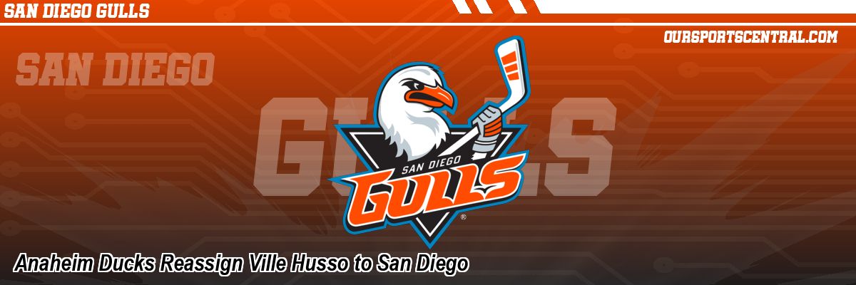 Anaheim Ducks Reassign Ville Husso to San Diego