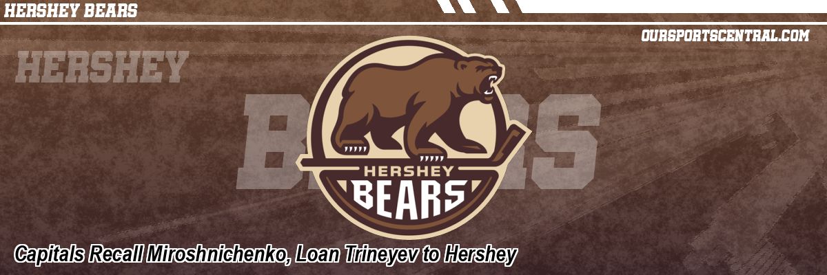 Capitals Recall Miroshnichenko, Loan Trineyev to Hershey