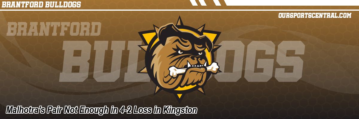Malhotra's Pair Not Enough in 4-2 Loss in Kingston